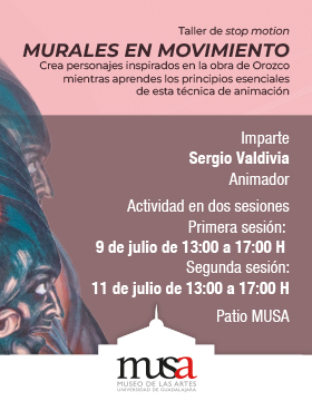 Cartel del Taller de stop motion: Murales en movimiento 