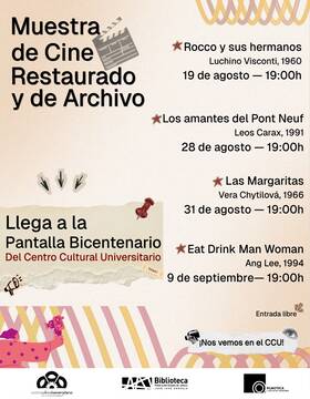 Cartel de Muestra de Cine Restaurado y de Archivo: Los amantes del Pont Neuf
