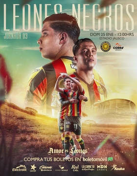Cartel de Leones Negros vs Correcaminos