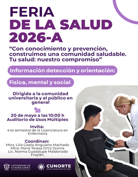 Cartel de Feria de la Salud 2026-A en el CUNorte