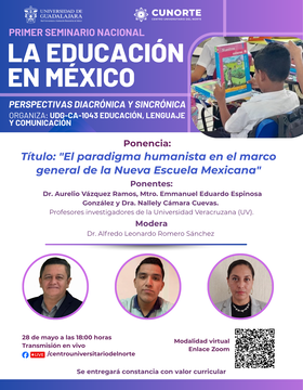 Cartel de Primer Seminario Nacional: "La Educación en México. Perspectivas Diacrónica y Sincrónica"