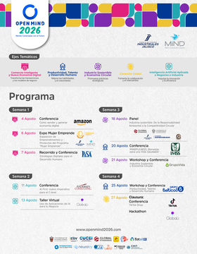 Cartel de Open Mind 2026 "Mentes conectadas"