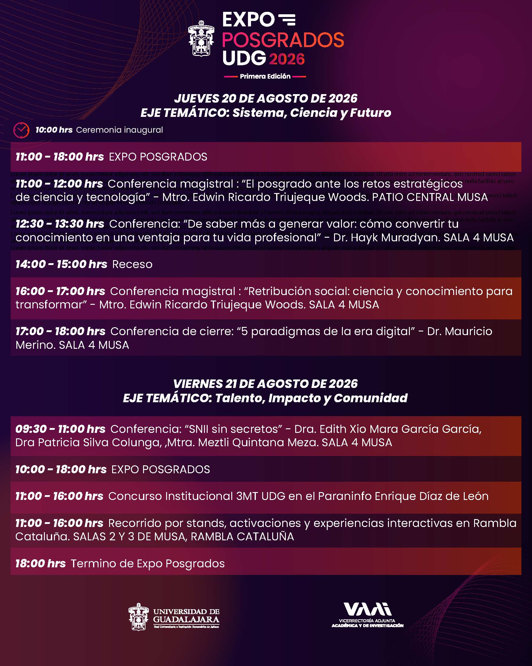 Programa de Expo Posgrados 2026