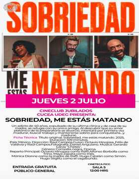 Cartel de ¡Sobriedad me estás matando!