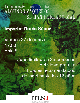 Cartel de Taller creativo para infancias: Algunos vaqueros se han portado mal