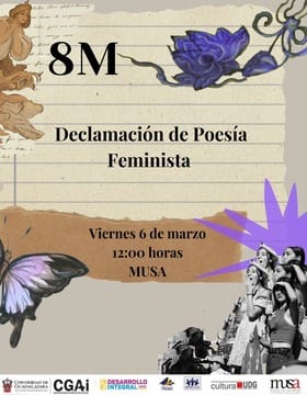 Cartel de Declamación de poesía feminista