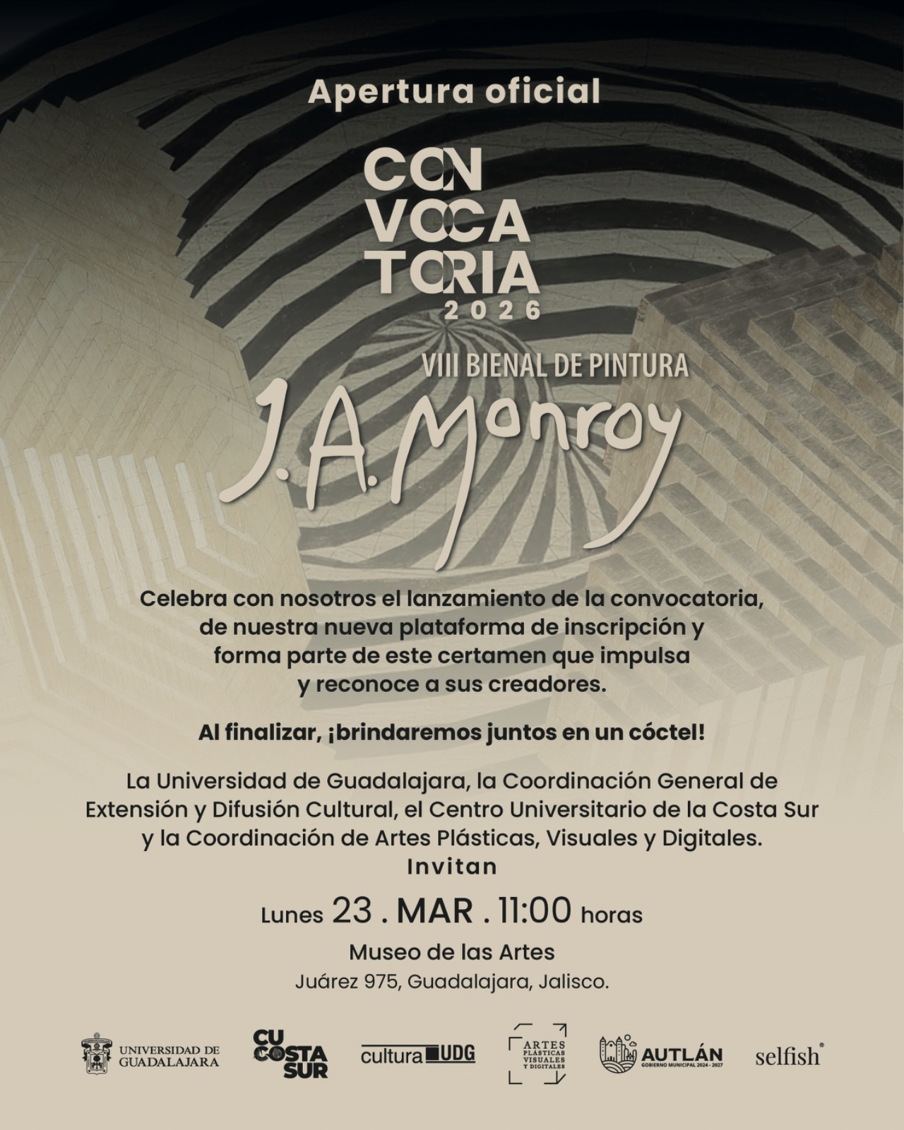 Apertura oficial de la convocatoria 2026 de la VIII Bienal de Pintura J.A. Monroy