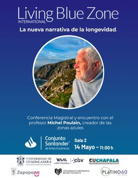 Cartel de la Conferencia magistral y encuentro con el profesor Michel Poulain