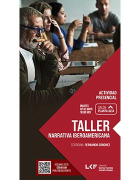 Grafico del Taller. Título: Narrativa Iberoamericana.