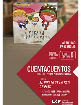 Cartel del Cuentacuentos. Título: El Pirata de la pata de pato