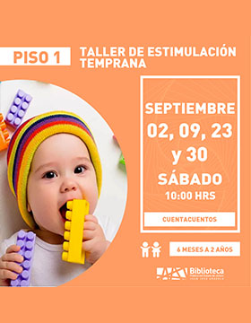 Cartel del Taller de estimulación temprana