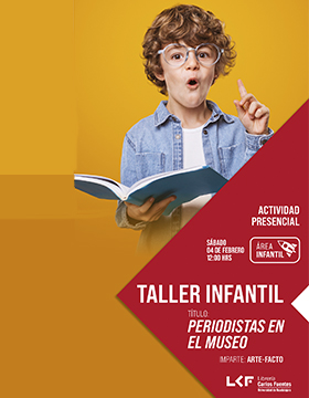 Taller infantil.  Título: Periodistas en el museo.