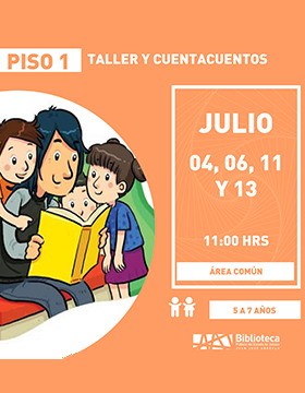 Cartel de Taller y cuentacuentos