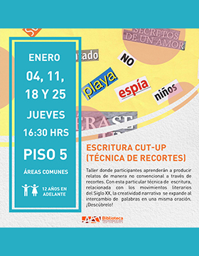 Cartel de Escritura CUT-UP (Técnica de recortes)