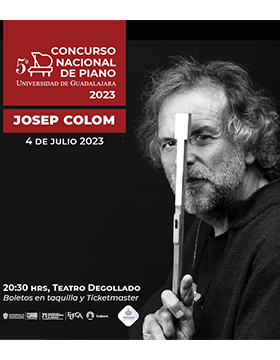 Cartel de Conciertos de piano, en el marco del 5º Concurso Nacional de Piano "Universidad de Guadalajara 2023"