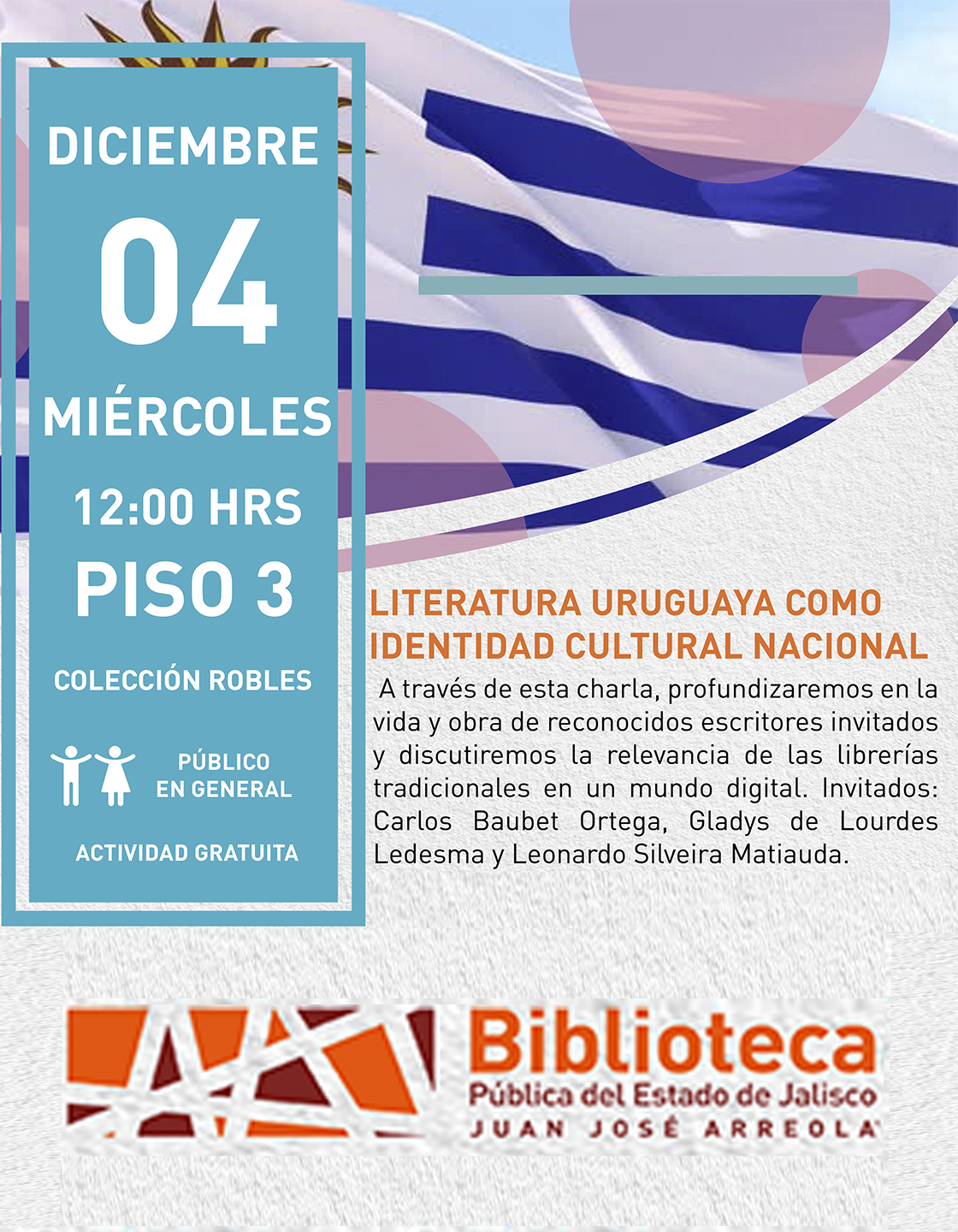 Cartel de la Literatura uruguaya como identidad cultural nacional