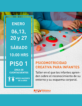 Cartel de Psicomotrocidad creativa para infantes