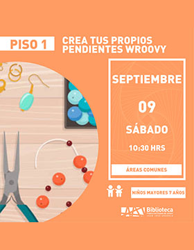 Cartel de Crea tus propios pendientes Wroovy