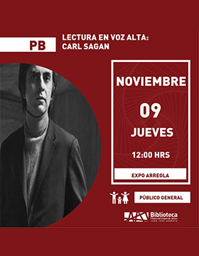 Cartel de la Lectura en voz alta: Carl Sagan