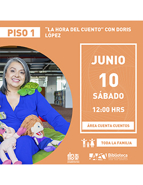 Grafico de la “La hora del cuento” con Doris López