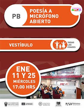 Poesía a micrófono abierto.