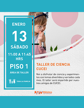 Cartel del Taller de ciencia CUCEI