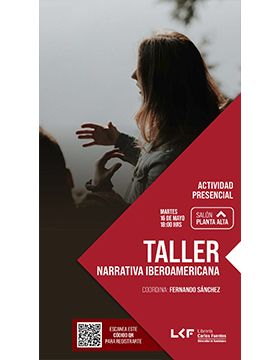 Grafico del Taller.  Título: Narrativa Iberoamericana.