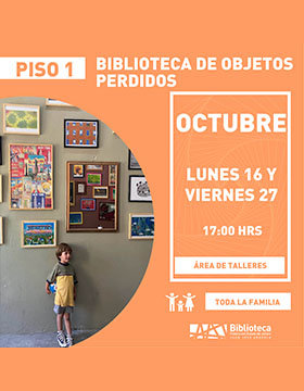 Cartel de Biblioteca de objetos perdidos
