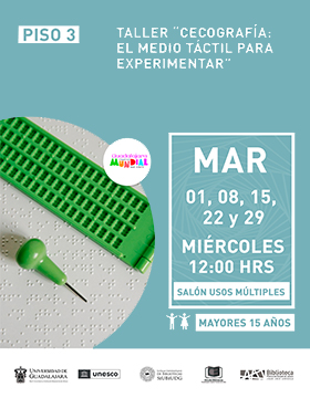 Taller: “Cecografía: El medio táctil para experimentar”