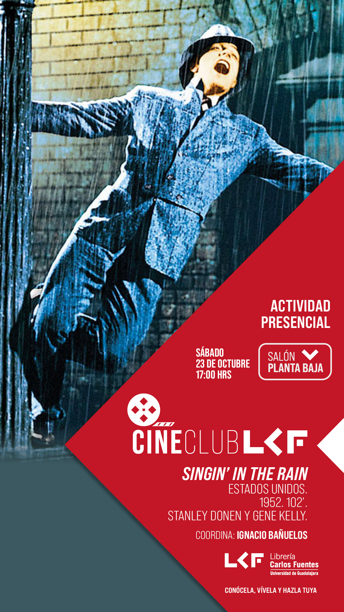 Cineclub de la Librería Carlos Fuentes “Singing in the rain 