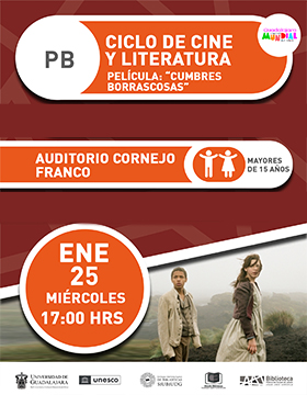 Ciclo de cine y literatura.   Película: “Cumbres borrascosas”.