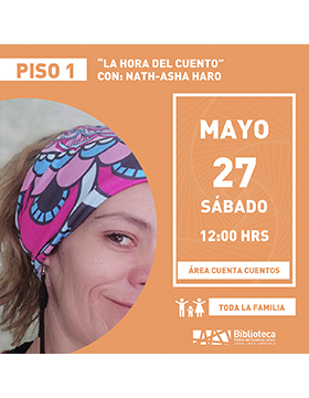 Grafico de La hora del cuento con “Nath-Asha Haro”.