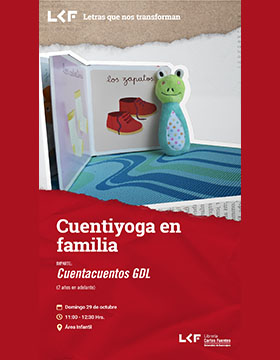 Cartel del Cuentiyoga en familia (2 años en adelante)