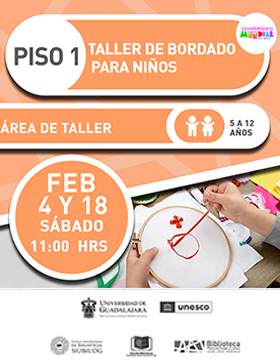 Taller de bordado para niños.