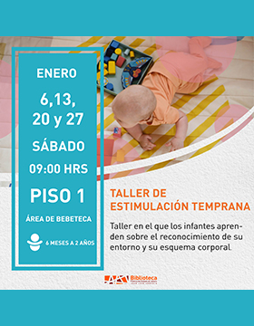 Cartel del Taller de estimulación temprana