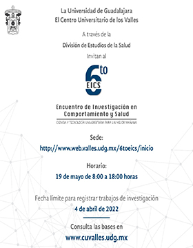 6to. Encuentro de Investigación en Comportamiento y Salud