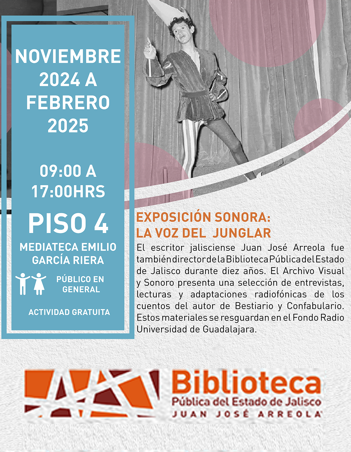 Cartel de la Exposición sonora: La voz del junglar