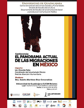 Cartel de la Conferencia: El panorama actual de las migraciones en México