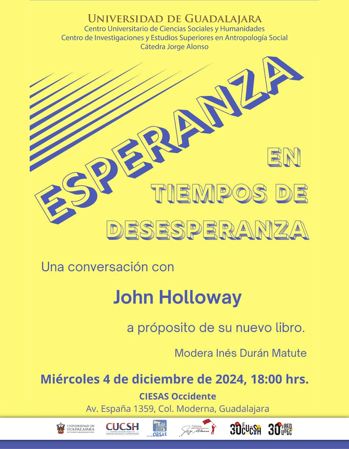 Cartel de la Conversación: Esperanza en tiempos de desesperanza