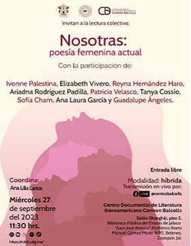 Cartel de la Lectura colectiva: Nosotras: poesía femenina actual