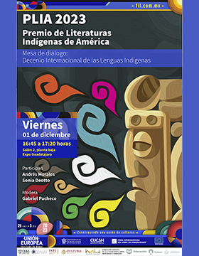 Cartel de la Mesa de diálogo: Decenio Internacional de las Lenguas Indígenas