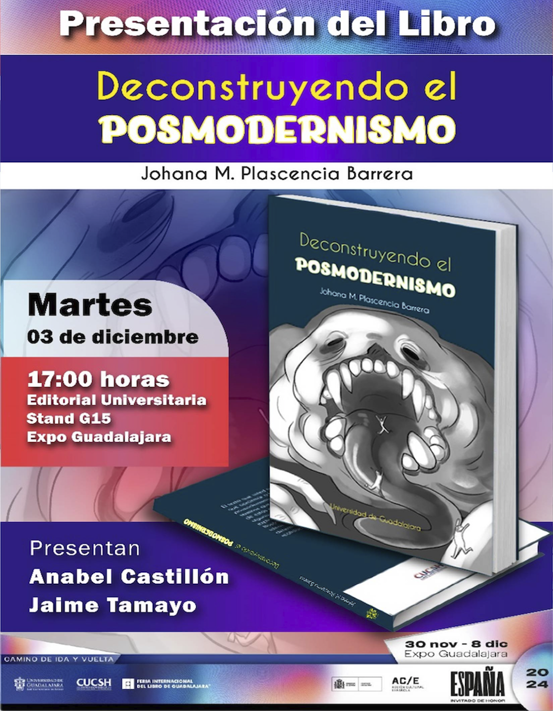 Cartel de la Presentación del libro: Deconstruyendo el posmodernismo