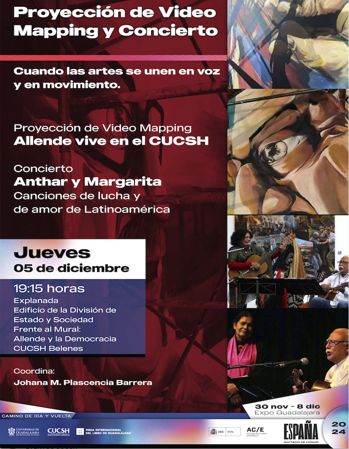 Cartel de la Proyección de Video Mapping y Concierto