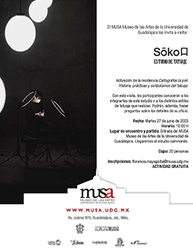 Cartel de la Visita al estudio de tatuaje Soko