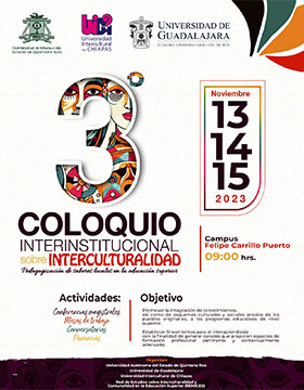 Cartel del 3er Coloquio Interinstitucional sobre Interculturalidad
