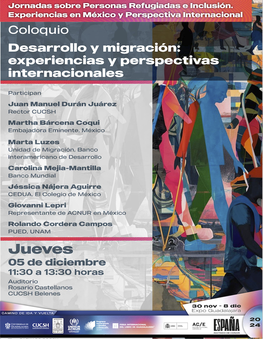 Cartel del Coloquio: Desarrollo y migración: Experiencias y perspectivas internacional