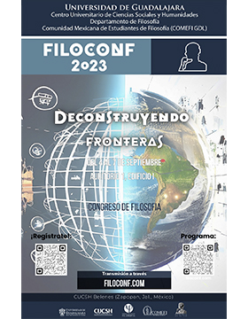 Cartel del Congreso de Filosofía Filoconf 2023 Deconstruyendo fronteras