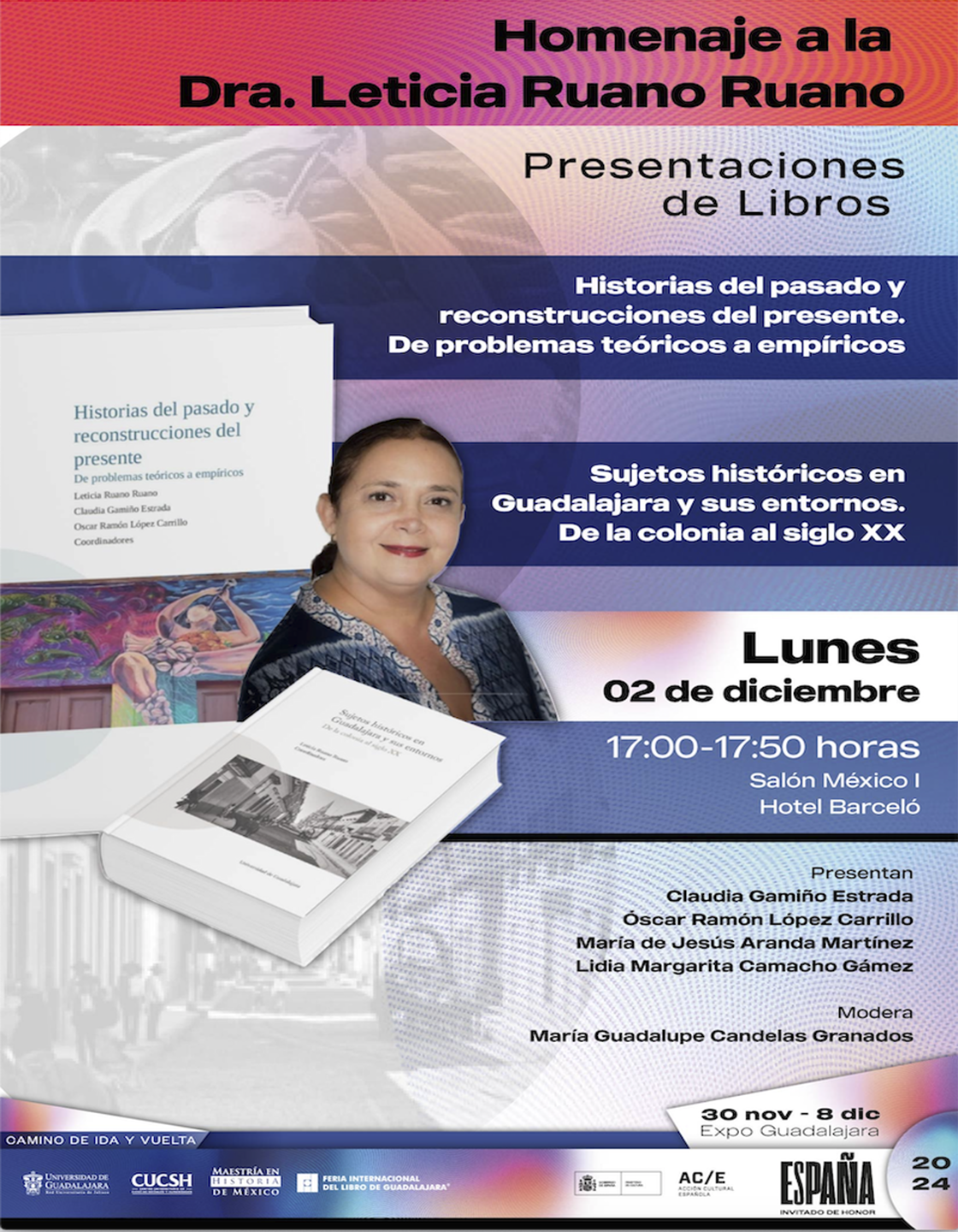 Cartel del Homenaje a la Dra. Leticia Ruano Ruano