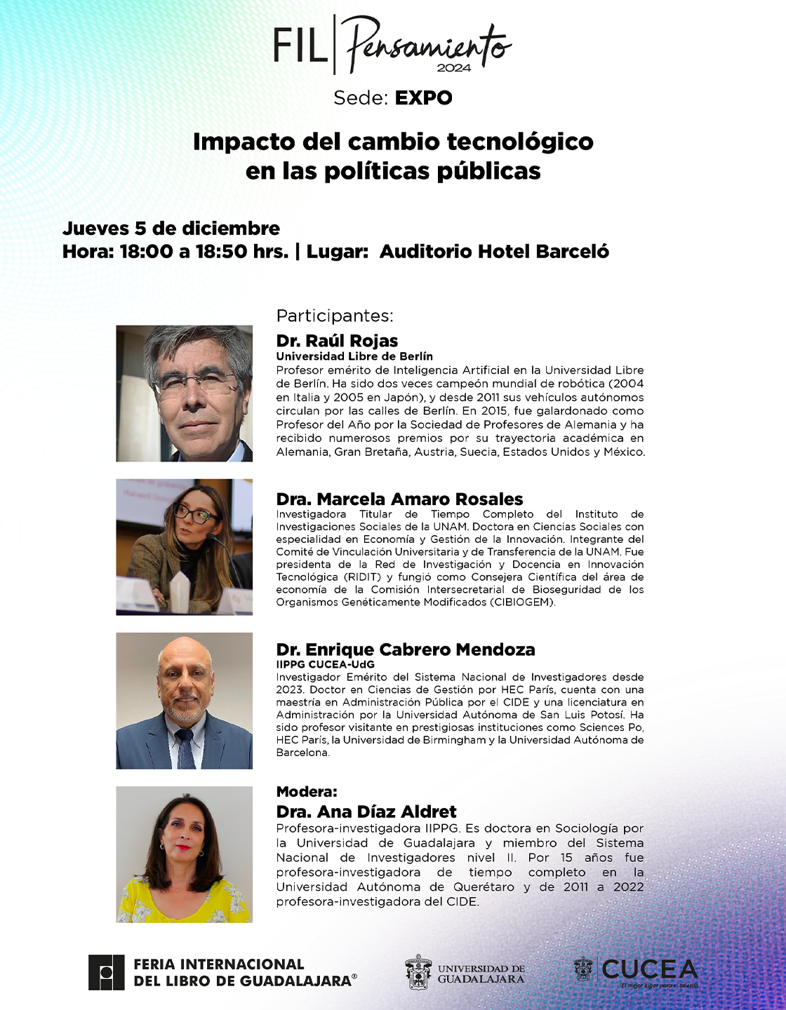 Cartel del Impacto del cambio tecnológico en las políticas públicas