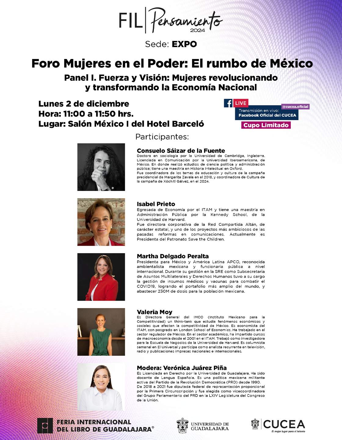 Cartel del Panel: "Fuerza y visión: Mujeres revolucionando y transformando la Economía Nacional"